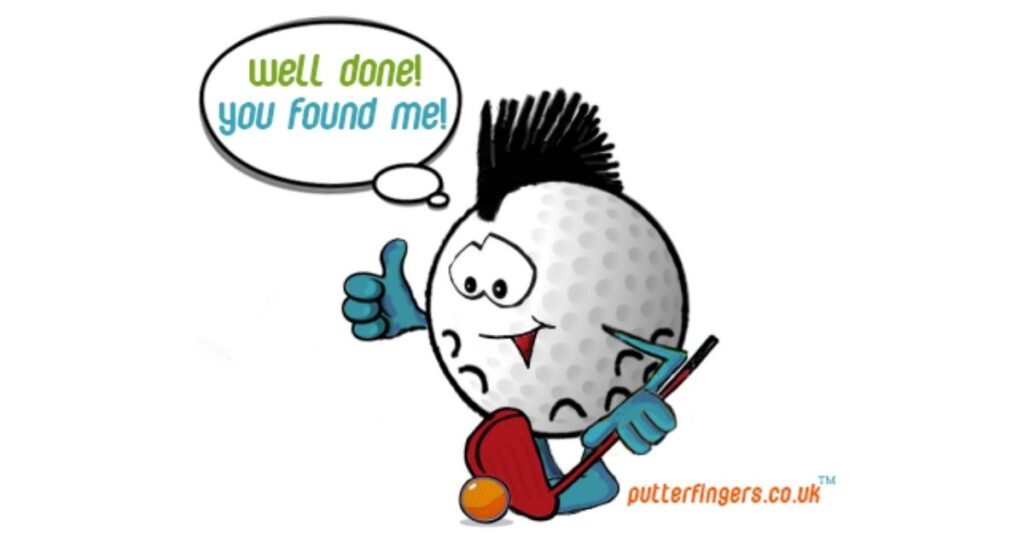 Putterfingers Mini Golf mascot found in online Facebook competition