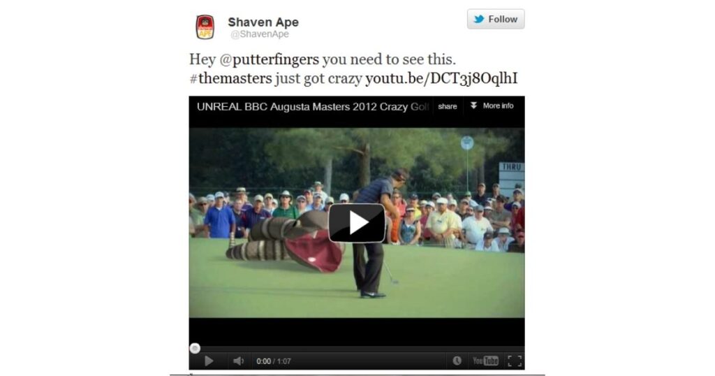 Crazy Golf spoof video goes viral ahead of Augusta Masters 2012