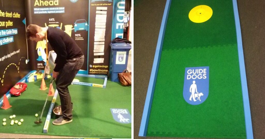 Guide Dogs tee off with mini golf at Public Affair awards