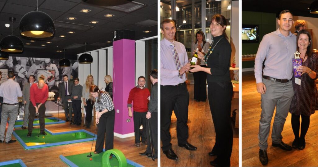 Festive Mini Golf Networking with Suffolk matrics Surveyors