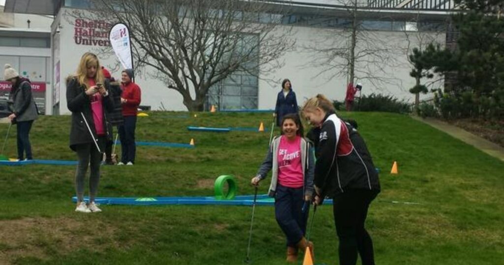 Sheffield Hallam Mini Golf for Get Active Week 2014