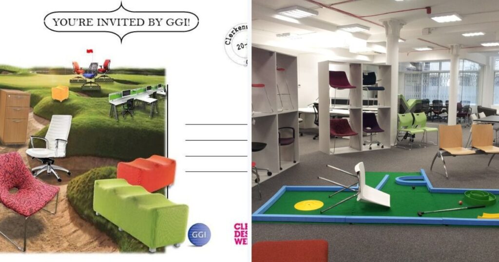 Play a furniture inspired Crazy Golf Course at #CDW14