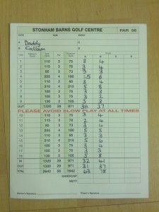 FootGolf results from Stonham Barns