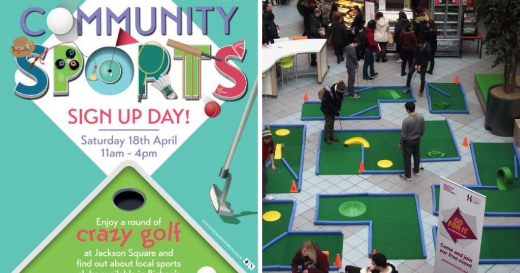 Community Sports Sign Up Day to include Crazy Golf