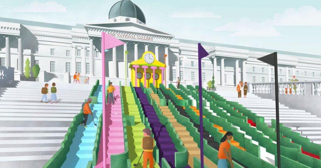 Trafalgar Square to become a crazy golf course!