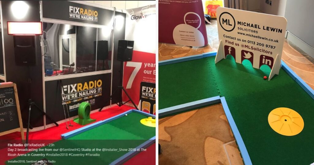 Attract people to your trade stand with a Challenge Putt