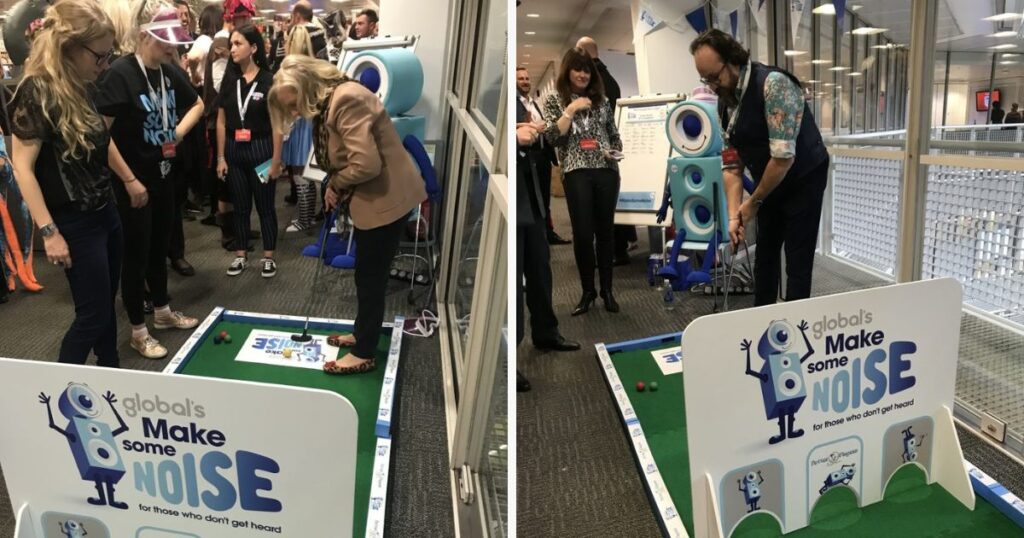 Celebs putt Putterfingers at ICAP Charity Day!