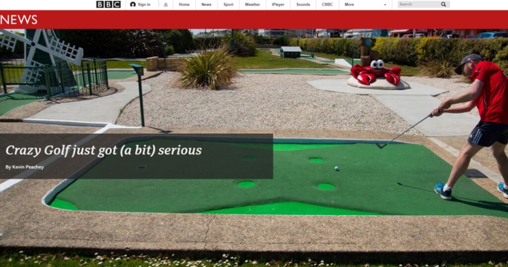 Putterfingers appear in BBC feature on minigolf