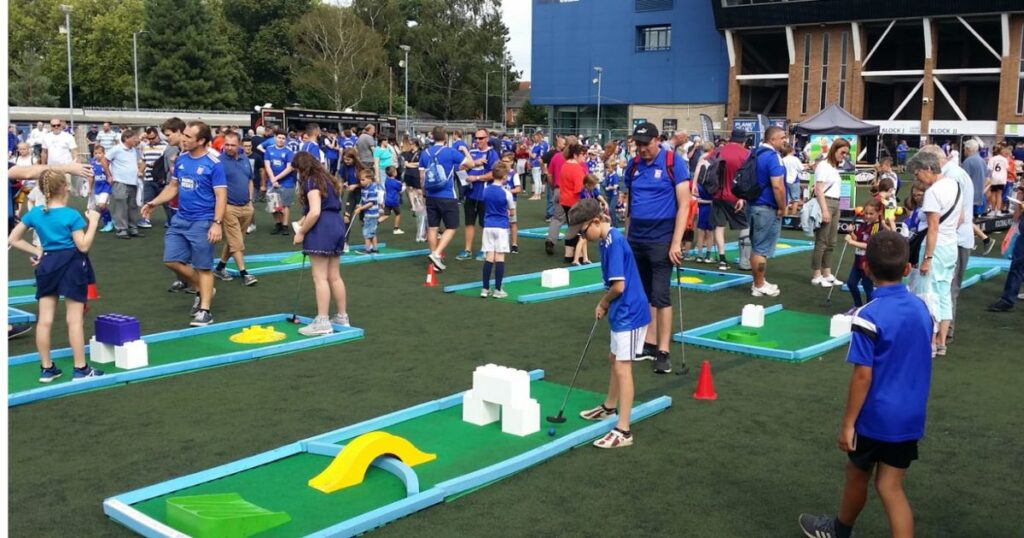 Crazy golf and footpool entertains fans at #ITFC