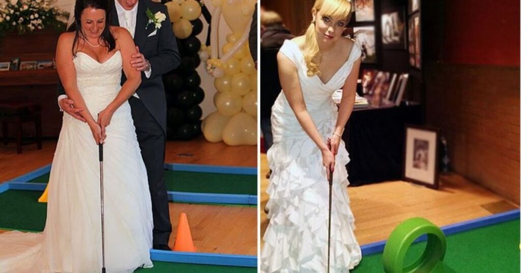 Crazy golf is ideal for smaller wedding receptions