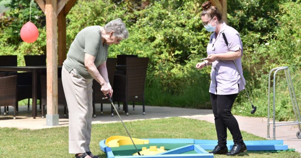 Care home stages mini golf tournament